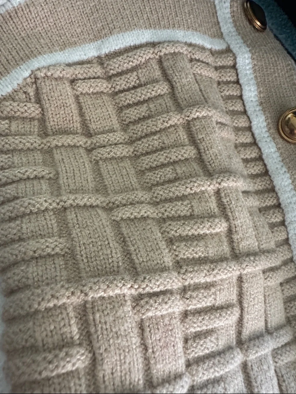 Khaki Knit Gold Button-Front Cropped Tank Top - Picture 5 of 5